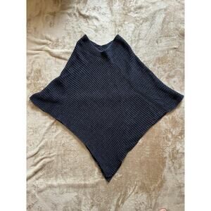 Love Your Melon Charcoal Gray Poncho Shawl Sweater One Size